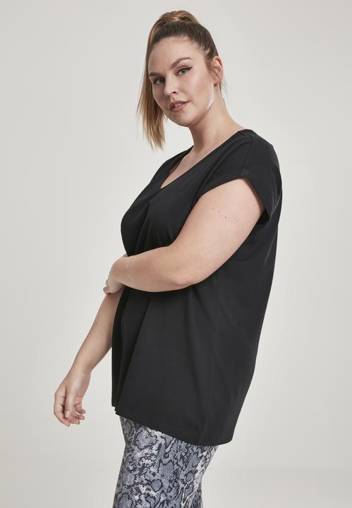 Produktbild Urban Classics Ladies Round V-Neck Extended Shoulder Tee (4XL)