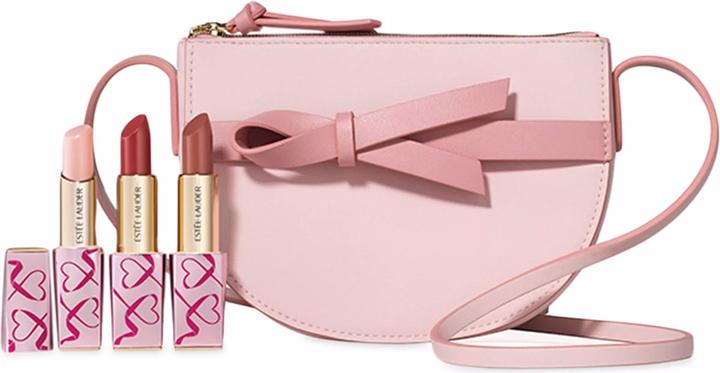 Estée Lauder Envy Pink Ribbon Lipstick Set (Naturel, Rot, Nude)