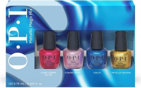 Immagine prodotto OPI Mega Mix Metallico - Lacca per unghie Autunno 24 Mini-pack da 4 pezzi (Mega Mix Metallico, Smalto)