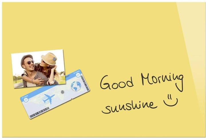 BE! Board Glass Magnet Board Yellow (W x H) 60cm x 40cm B1208 (Magnet board, 60 x 40 cm)