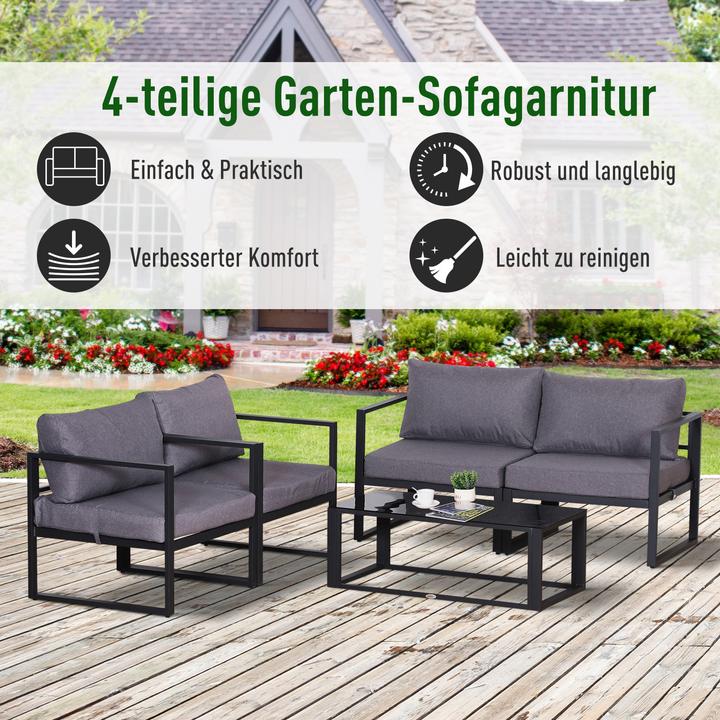 Produktbild Outsunny Gartengarnitur für 4 Personen