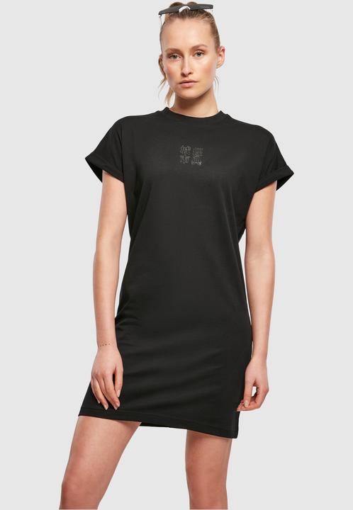 Actual product image Urban Classics Ladies Cut On Sleeve Printed Tee Dress (XS)