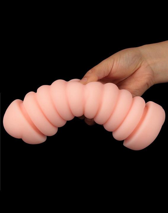 Actual product image Lovetoy Virgin-Skin Blowout Double Side Stroker - Vagina and Ass