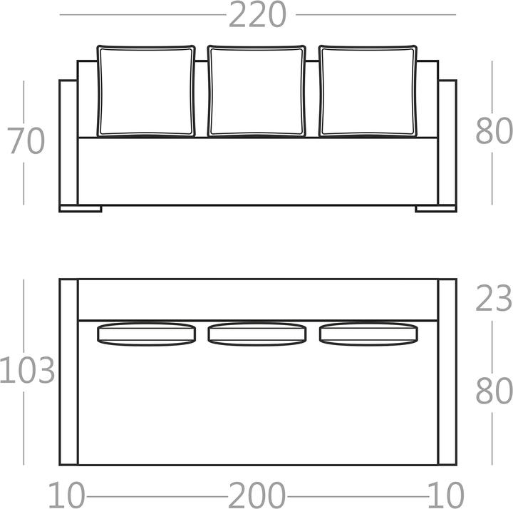 Produktbild Sophisticated Living One Eighty 3-Sitzer Sofa (3-Sitzer)