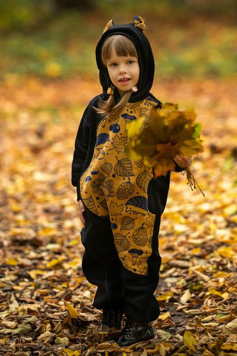 Actual product image Lennylamb Bear Romper - Under The Leaves (80)