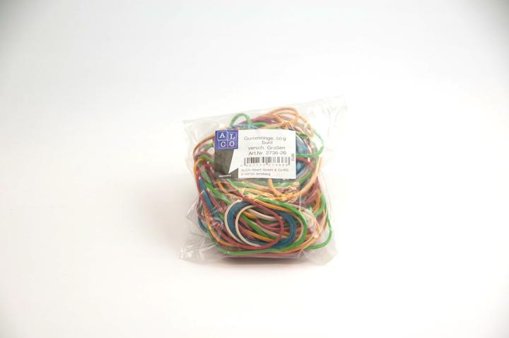 Produktbild Alco Gummiring 30 120mm Kautschuk farbig sortiert 50 g/Pack. (1 Stk.)