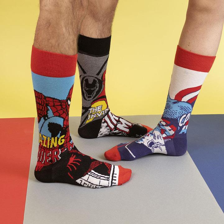 Produktbild NoName MARVEL - Avengers - Pack de 3 paires de chaussettes (T40-46) (3er Pack, 36 - 41)