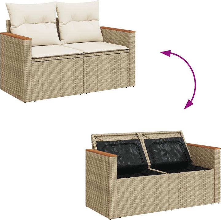 Produktbild VidaXL 10-tlg. Garten-Lounge-Set mit Kissen