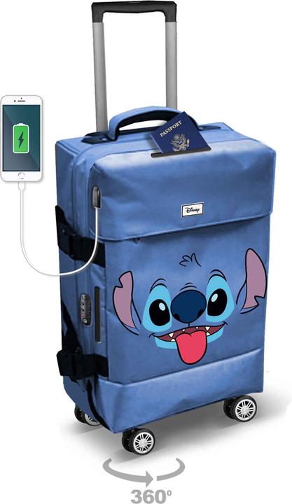 Karactermania 4-Wheel Cabin Suitcase Face