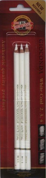 Koh-i-Noor Charcoal in wood. White