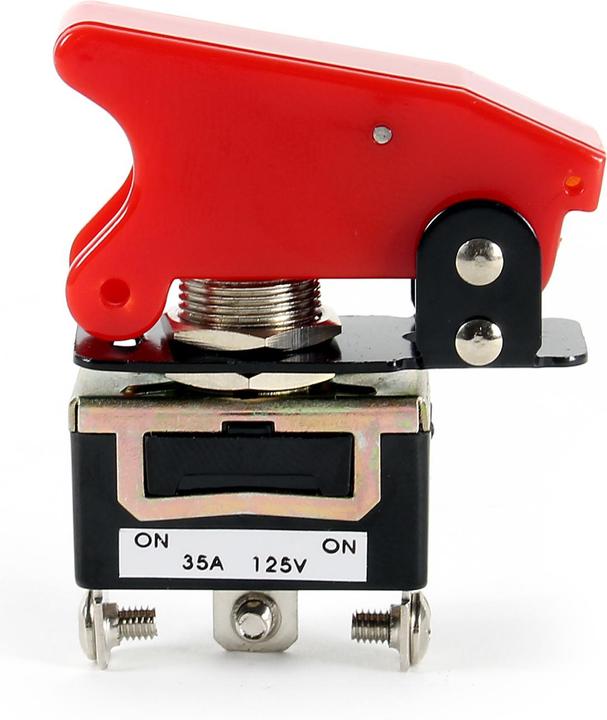 Produktbild Wiltec Kill Switch ON-OFF-ON Notausschalter 12V 35A Kippschalter rote Kappe
