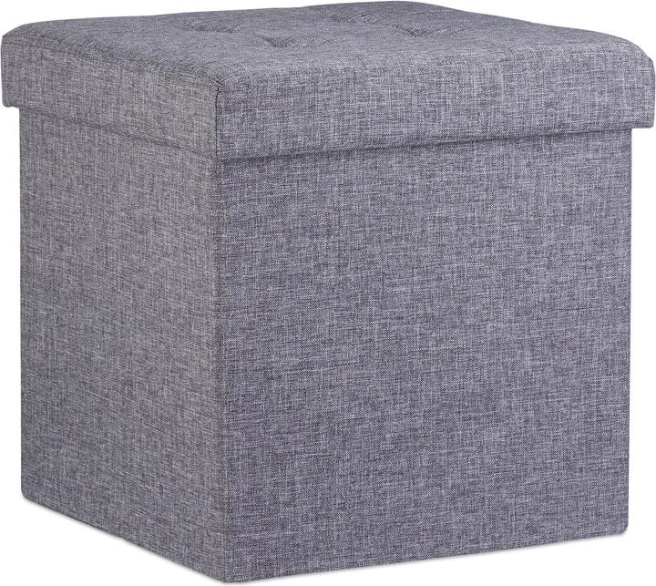 Actual product image Relaxdays Folding Storage Ottoman
