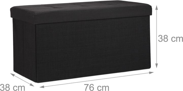 Image du produit Relaxdays Pouf de rangement pliant lin (76 cm)