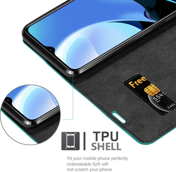 Actual product image Cadorabo Book Invis. Magnet sleeve (Xiaomi Redmi 9T, Xiaomi Poco M3)