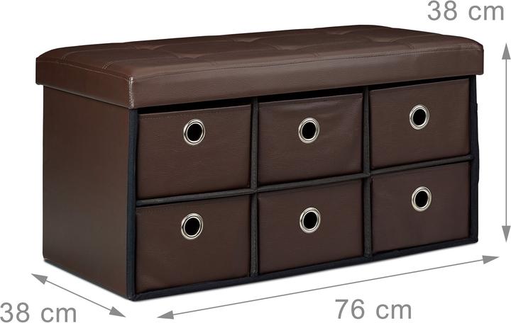 Actual product image Relaxdays Storage Bench (76 cm)