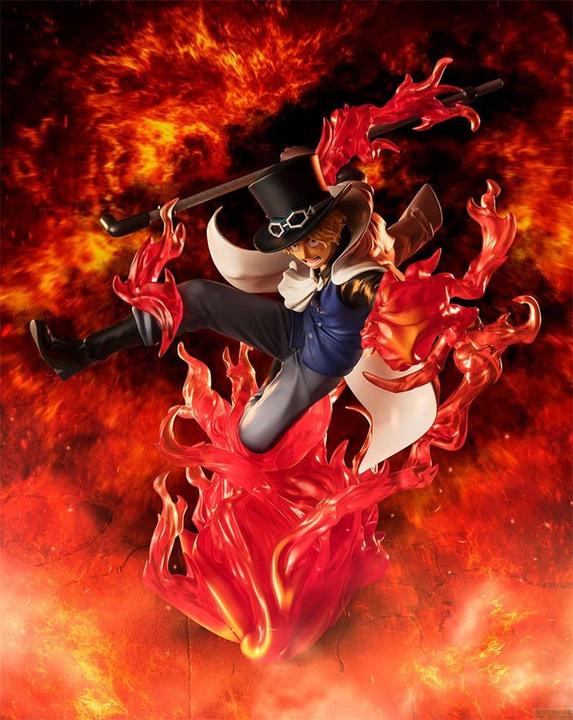 Actual product image Bandai One Piece Figuarts ZERO Extra Battle PVC Statue Sabo Fire Fist Rook Check 19 cm