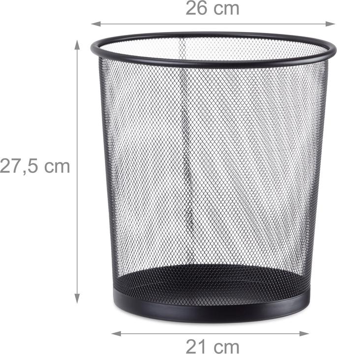 Immagine prodotto Relaxdays Cestino gettacarte tondo (12 l)