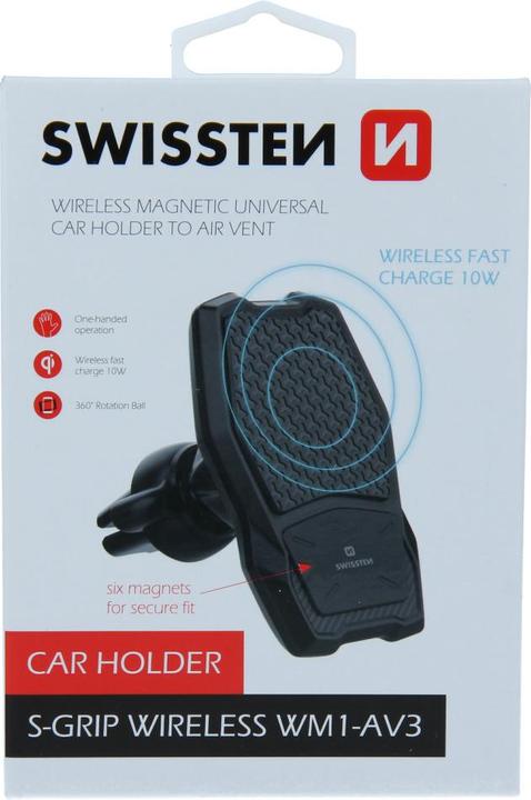 Actual product image Swissten Car Mount + QI Charger
