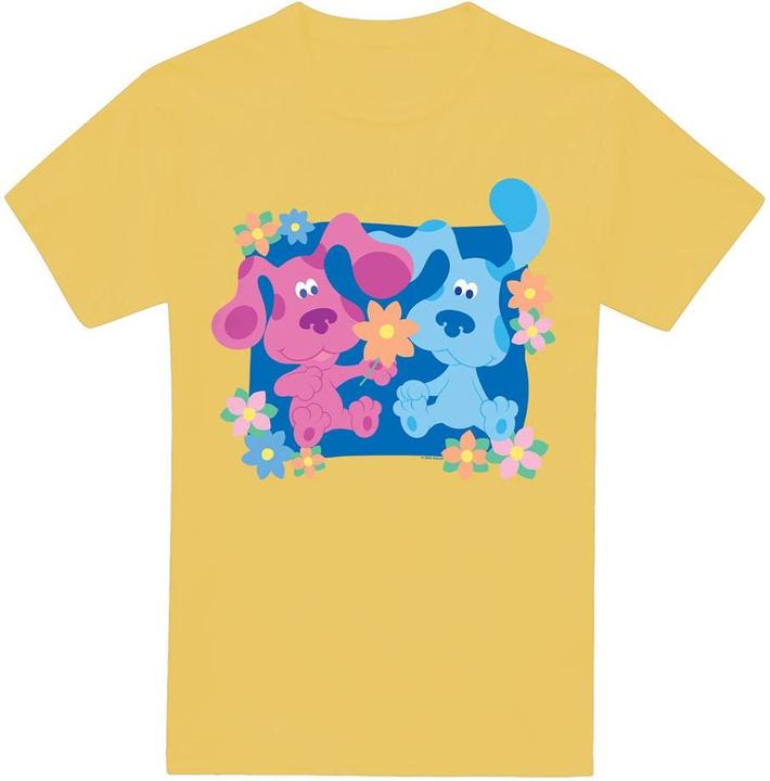 Immagine prodotto Blue´s Clues Blue's Clues Maglietta Magenta (Personaggio di Blue's Clues) Fiori Uomo (XL)