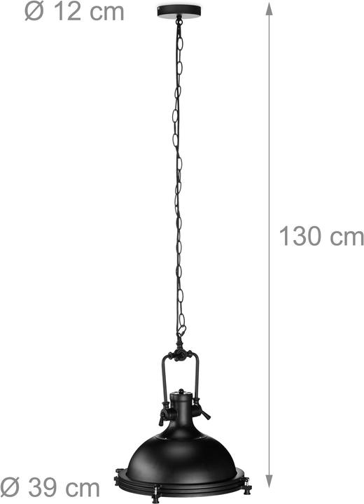 Image du produit Relaxdays Lampe à suspension style industriel (E27)