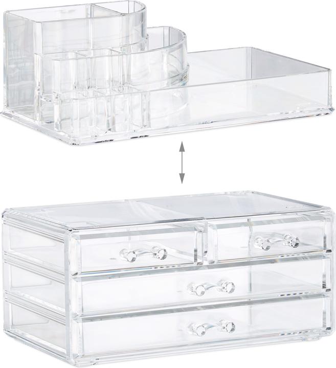 Actual product image Relaxdays Makeup Organizer with 4 Drawers