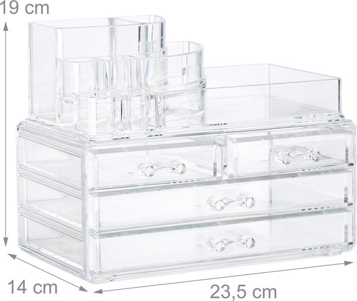 Actual product image Relaxdays Makeup Organizer with 4 Drawers