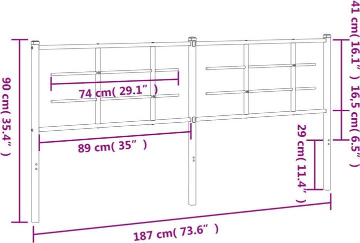 Image du produit VidaXL Tête de lit 180 cm (187 x 3 x 90 cm)