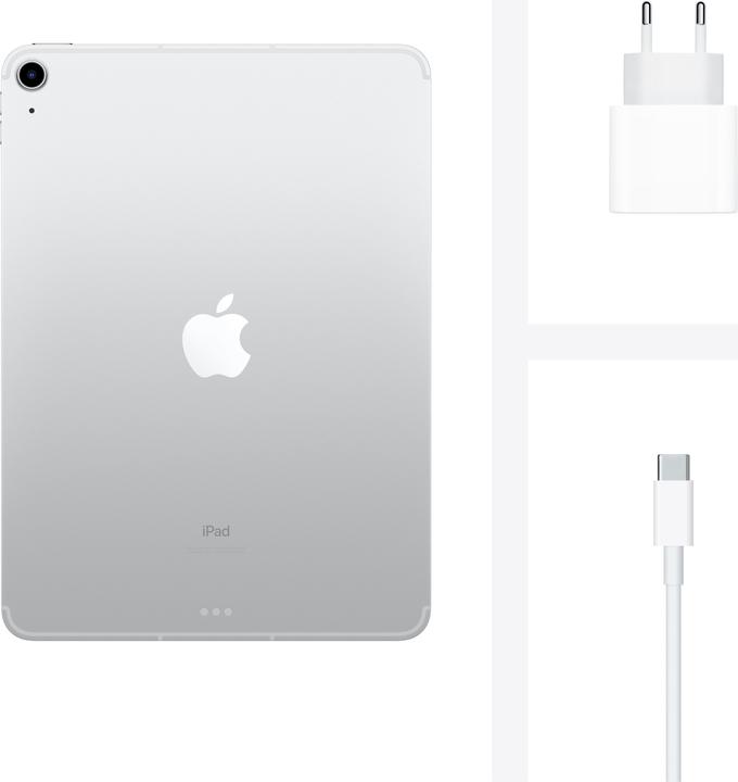 Actual product image Apple iPad Air 2020 (4. Gen) (4G, 10.90", 256 GB, Silver)