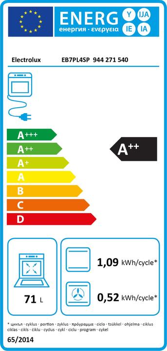 Energie-Label Electrolux EB7PL4SP
