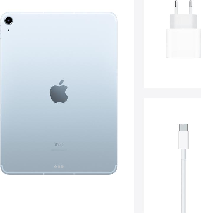 Actual product image Apple iPad Air 2020 (4. Gen) (4G, 10.90", 256 GB, Sky blue)
