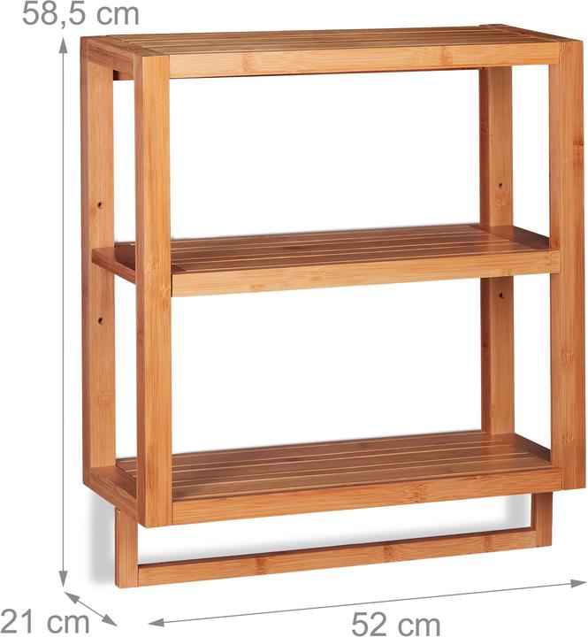 Actual product image Relaxdays Wall Shelf (52 x 21 x 58.5 cm)