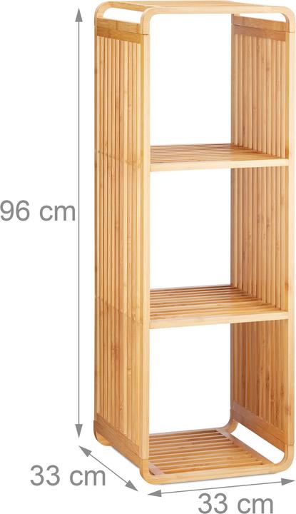 Actual product image Relaxdays Bamboo shelf (33 x 33 x 96 cm)