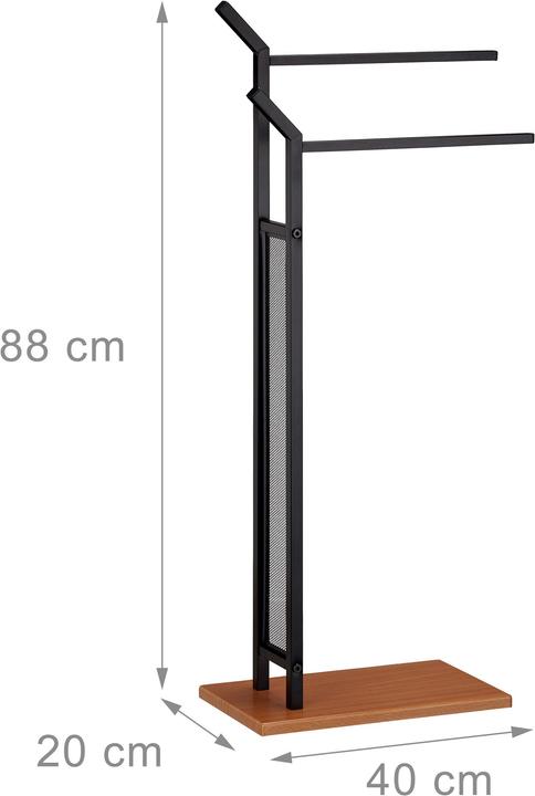 Immagine prodotto Relaxdays Porta asciugamani da terra a 2 bracci