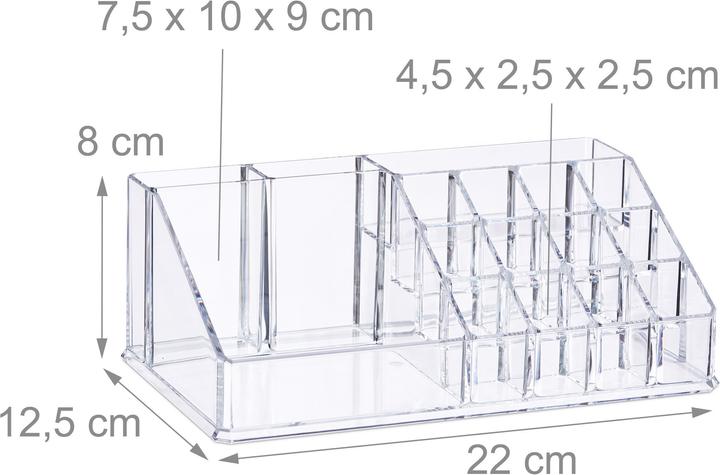Actual product image Relaxdays Acrylic Cosmetic Organiser