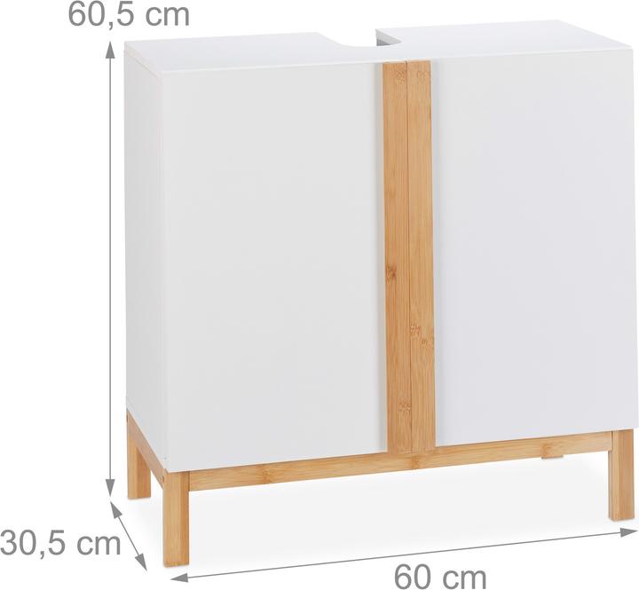 Produktbild Relaxdays Waschbeckenunterschrank (60 x 30.5 x 60.5 cm)