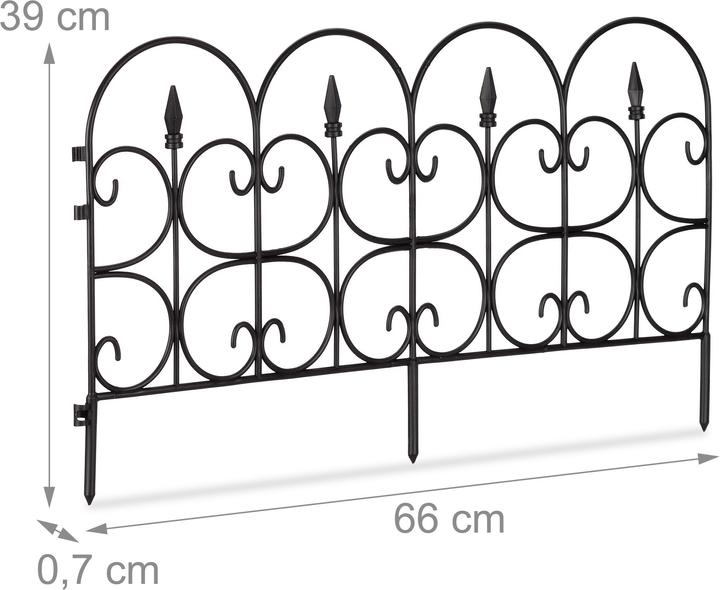 Actual product image Relaxdays Flowerbed Fence, Set (400 cm)