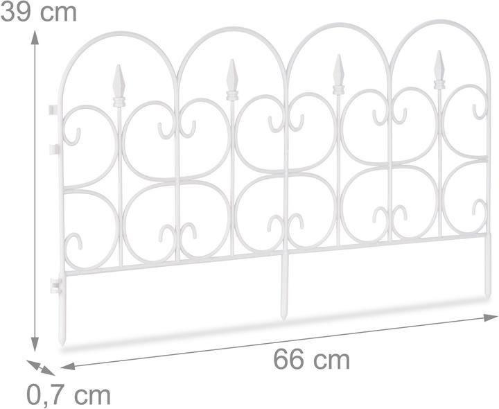 Actual product image Relaxdays Flowerbed Fence, Set (66 cm)