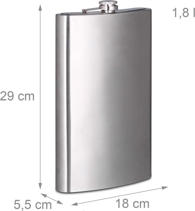 Actual product image Relaxdays XXL Stainless Steel Flask (1800 ml)