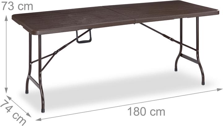 Actual product image Relaxdays Foldable Garden Table Look (180 cm)
