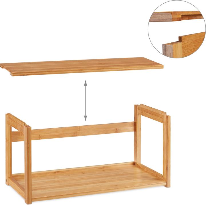 Relaxdays Scaffale impilabile (60 x 30,5 x 1,5 cm)