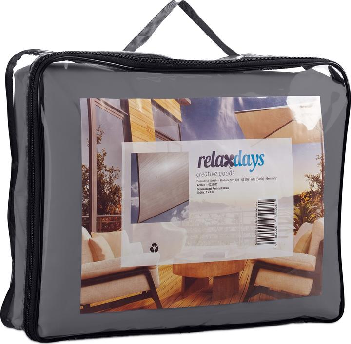 Actual product image Relaxdays Grey Rectangular Awning (300 x 200 x 0.5 cm)