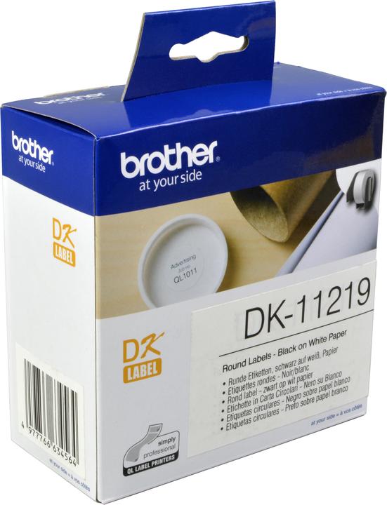 Produktbild Brother DK-11219 Runde Papieretiketten