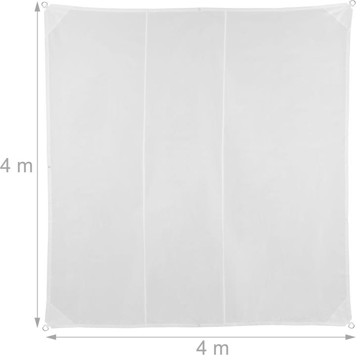 Actual product image Relaxdays White Square Awning (400 x 400 x 0.5 cm)