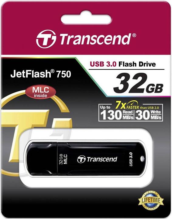 Produktbild Transcend 32GB JETFLASH 750, USB 3.0 (32 GB, USB-A)
