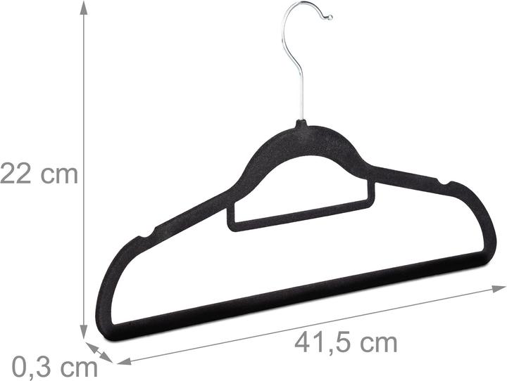 Actual product image Relaxdays Velvet Clothes Hanger Set (30 x)