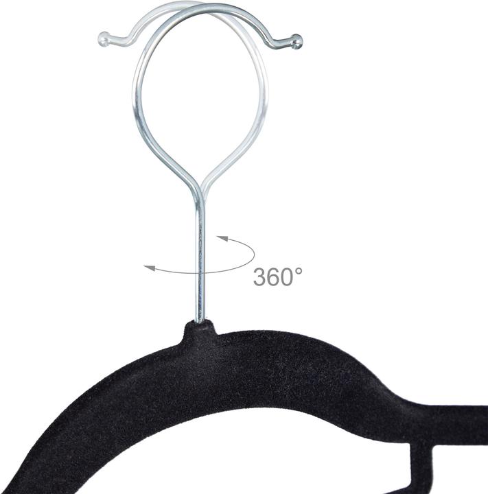 Actual product image Relaxdays Velvet Clothes Hanger Set (30 x)