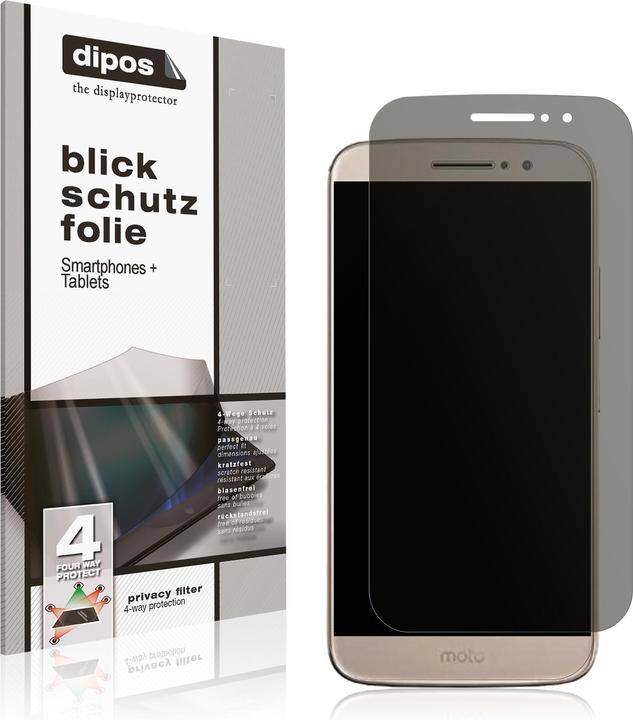 Actual product image Dipos Screen Protector 4-Way Privacy (1 Piece, Motorola Moto M)