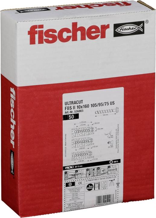 Immagine prodotto Fischer ULTRACUT FBS II 10x160 105/95/75 US (50 pz.)