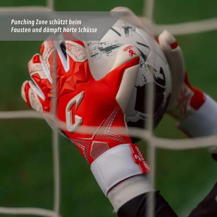 Actual product image Catch & Keep Fussballhandschuhe Pulse X Red Gr. 7 Torwart Goalie Handschuhe (7)
