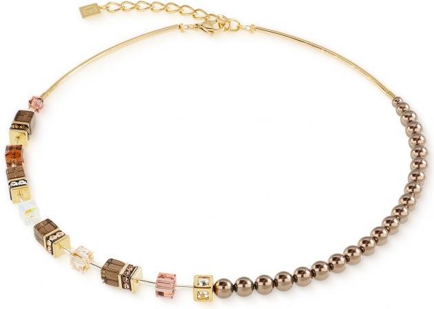 Coeur de Lion Halskette Weiss-Gold (Swarovski-Kristalle, Realistischer Stein)